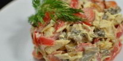 Шаг 6: салата шедевр с курицей и сладким перцем