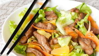 Рецепт Салата со свининой терияки