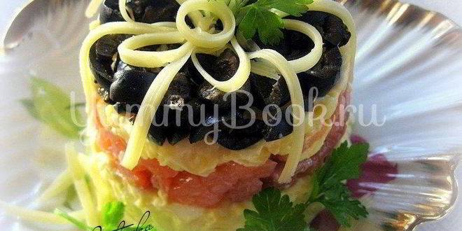 Рецепт салата царского с семгоя