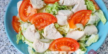 Шаг 3: салата цезарь с пекинской капустой