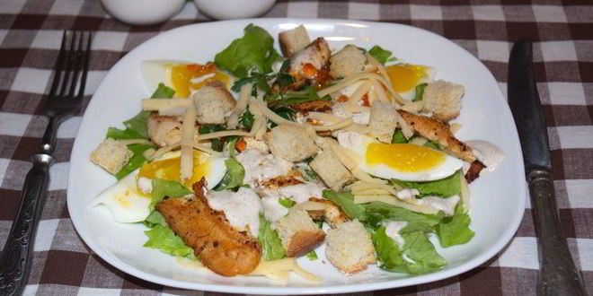 Рецепт салата цезаря