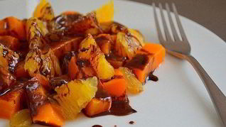 Рецепт Сладкого салата из апельсина и тыквы