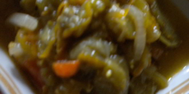 Рецепт теплого салата из зеленых помидоров