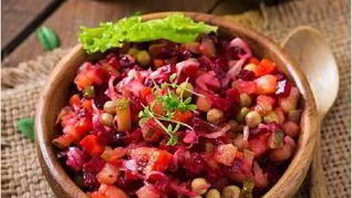 Рецепт Летнего винегрета с квашеной капустой