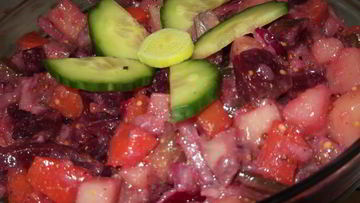 Рецепт Салата с сельдью под соусом винегрет