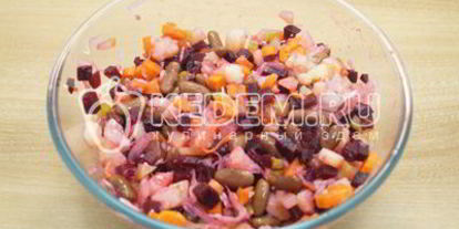 Шаг 5: винегрета классического с фасолью