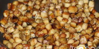 Шаг 1: винегрета с баклажанами