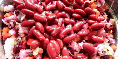 Шаг 10: винегрета с фасолью и жареным луком