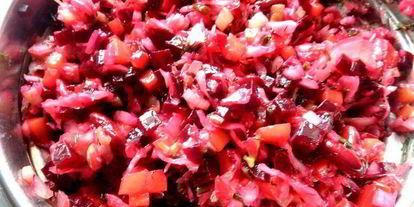 Шаг 11: винегрета с фасолью и жареным луком