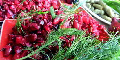 Шаг 14: винегрета с фасолью и жареным луком