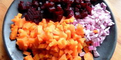 Шаг 3: винегрета с фасолью и жареным луком