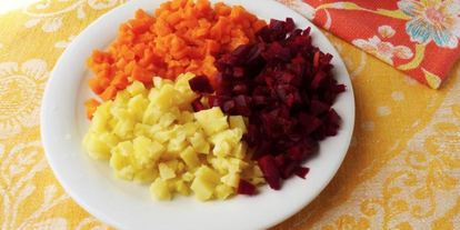 Шаг 1: винегрета с фасолью