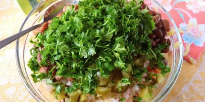 Шаг 2: винегрета с фасолью