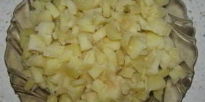 Шаг 1: винегрета с горошком