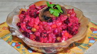 Рецепт Винегрета с грибами
