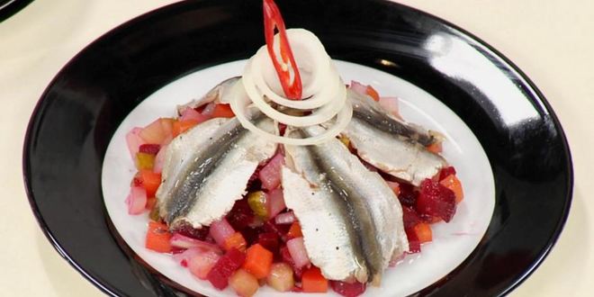 Рецепт винегрета с килькой