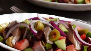 Рецепт Винегрета с красной фасолью и сельдью