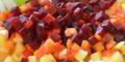 Шаг 2: винегрета с красной фасолью и сельдью