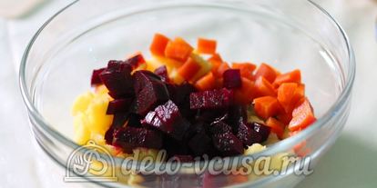 Шаг 3: винегрета с кукурузой