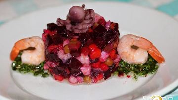 Рецепт Винегрета с морепродуктами