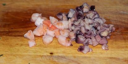 Шаг 6: винегрета с морепродуктами