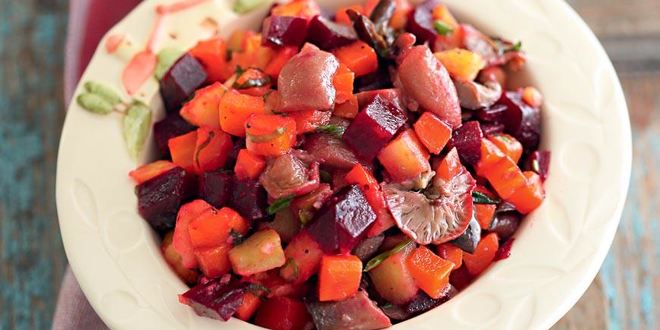 Рецепт Винегрета с солеными грибами