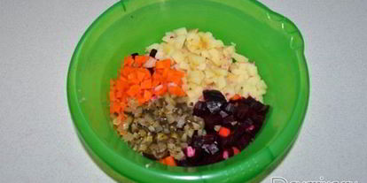 Шаг 2: винегрета с запеченной свеклой и фасолью