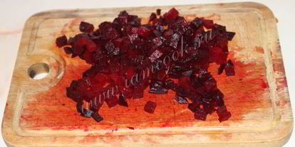 Шаг 4: винегрета с зеленым горошком