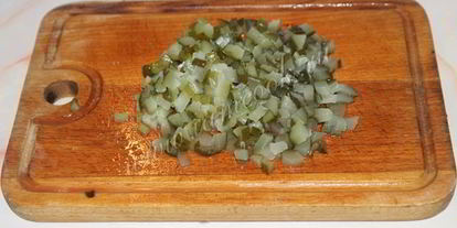 Шаг 5: винегрета с зеленым горошком