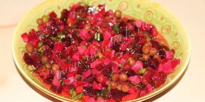 Шаг 10: винегрета с зеленым горошком