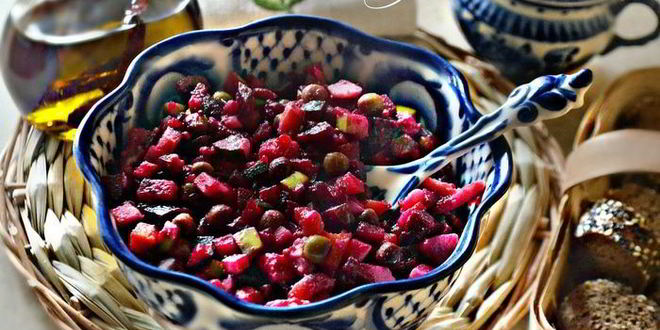 Рецепт винегрета со слабосоленым лососем