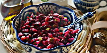 Шаг 6: винегрета со слабосоленым лососем