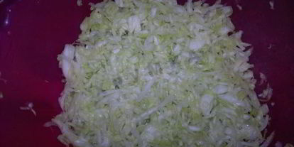 Шаг 1: винегрета со свежея капустого и огурцома