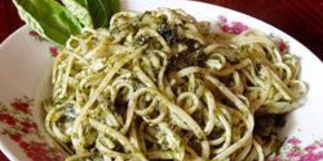 Рецепт макарон с соусом песто