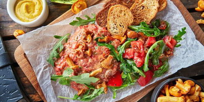 Рецепт тартара из бычка с лисичками