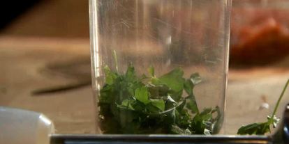 Шаг 1: тартара из говядины с зеленой пастой