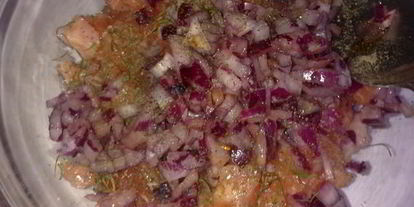 Шаг 6: тартара из слабосоленого лосося