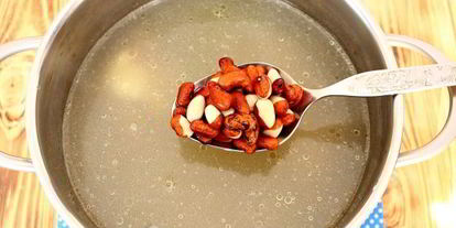 Шаг 5: борща без картошки с фасолью