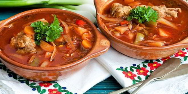 Рецепт борща на свиных ребрах