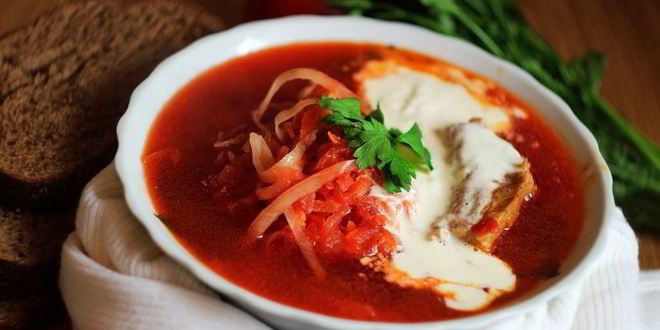 Рецепт борща на свиных ребрышках