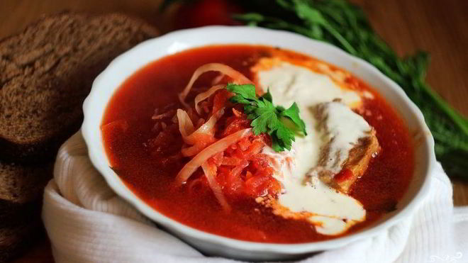 Рецепт Борща на свиных ребрышках