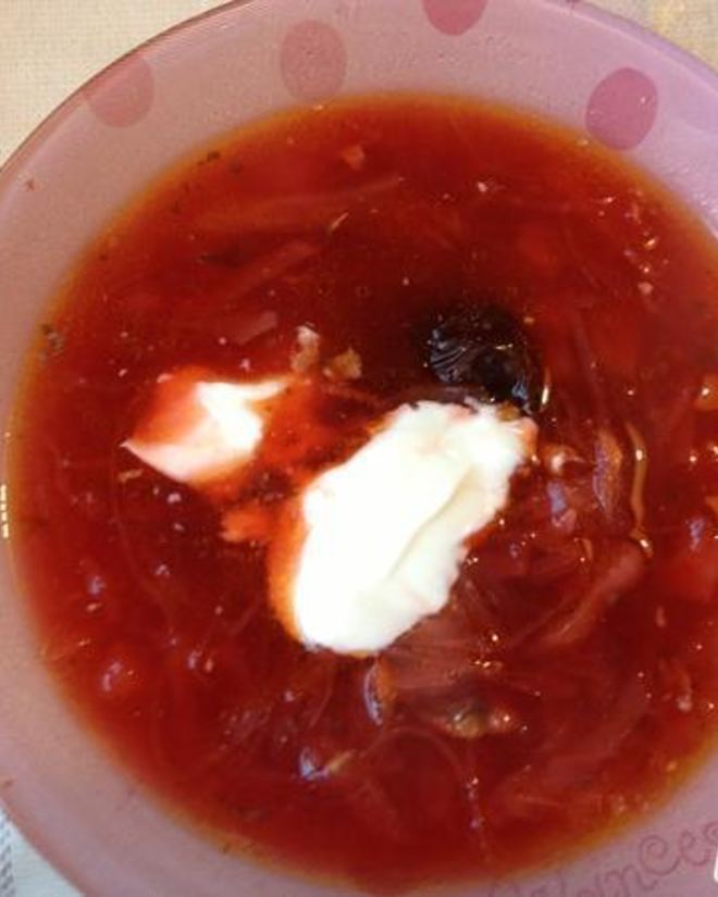 Рецепт борща постного с килькой и грушами