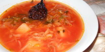 Шаг 10: борща постного с килькой и грушами