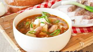 Рецепт Борща с фасолью