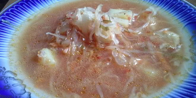 Рецепт Борща с кислой капустой на перепелах