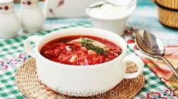 Рецепт Борща с курицей и фасолью