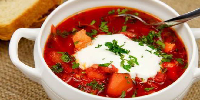 Рецепт борща с маслинами