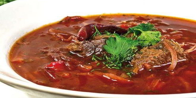 Рецепт борща с помидорами