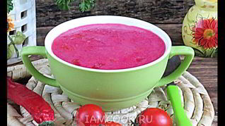 Рецепт Красного борща с фасолью и копченостями