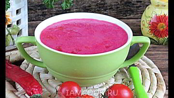 Рецепт Красного борща с фасолью и копченостями
